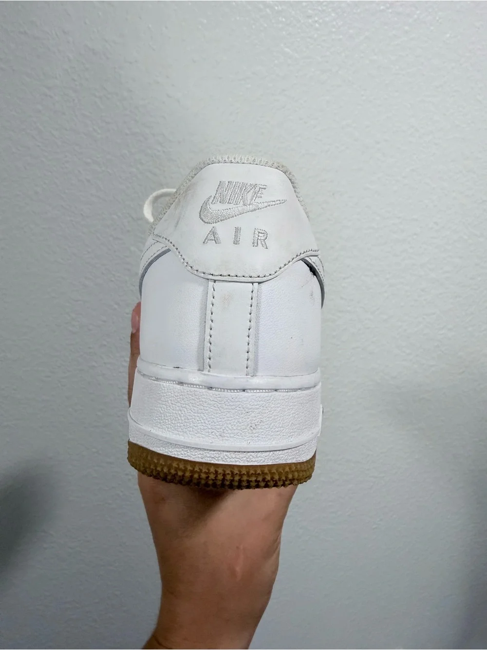Nike af1 white gum bottom